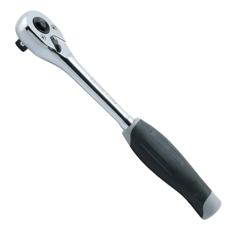 3/8" knarre, verstellbar, mit verriegelungsknopf, j type, gummigriff
