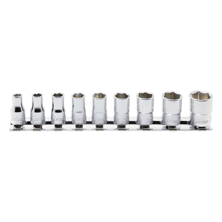 1/4" 6 kant steckschlüssel (zoll), 9teiliger satz au halteschiene