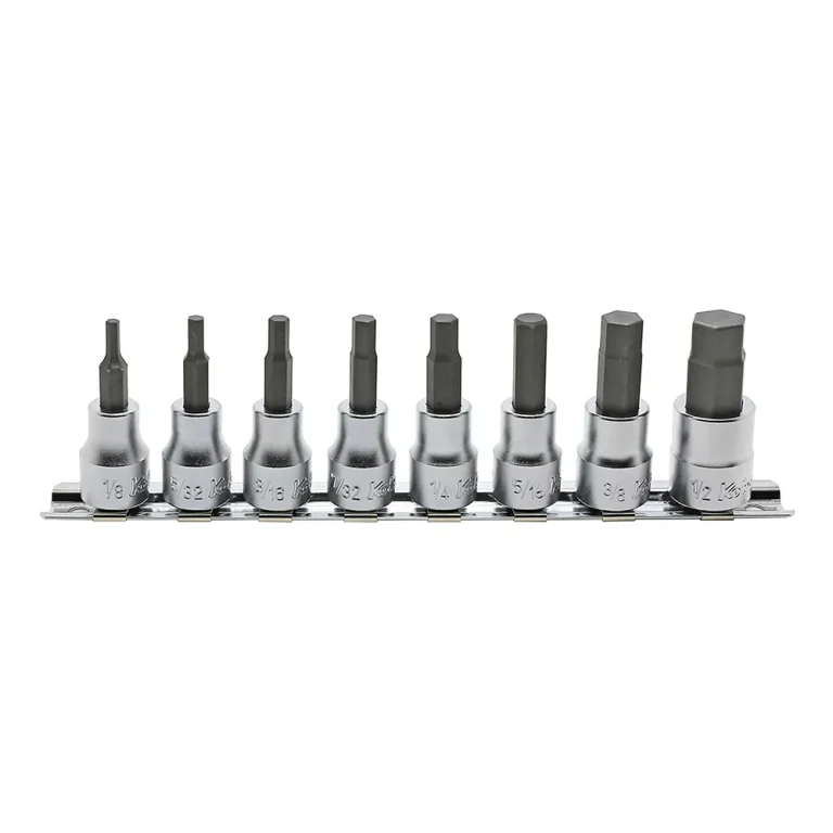 3/8" bit steckschlüssel innensechskant (zoll), 8teiliger satz auf halteschiene