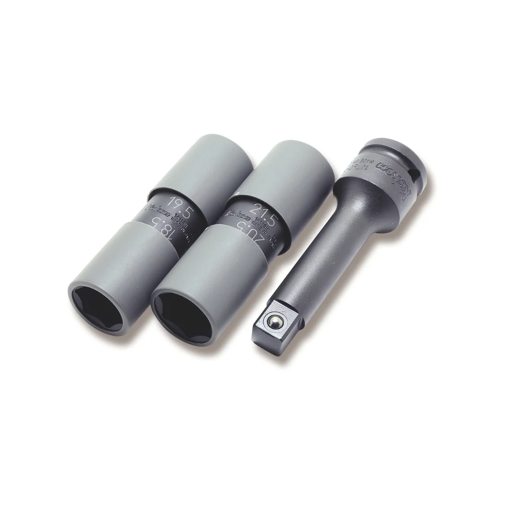 1/2" lösewerkzeug für spezial radmuttern mit verlängerung, 3 teiliger satz