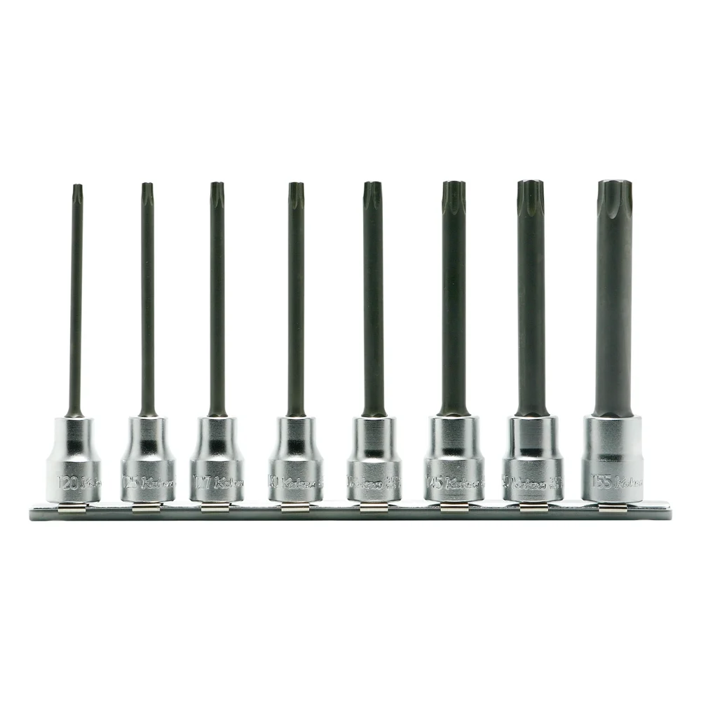 3/8'' Tamper-Resistant TORX®-Bitsatz (lang), 8-teiliger Satz auf Halteschiene