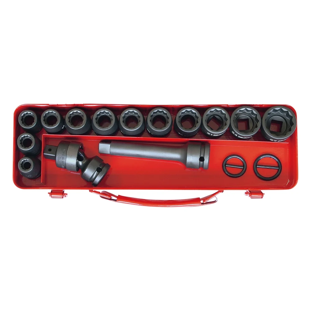 1/2'' 12-kant Schlagschrauber Nusssatz, 18-teilig