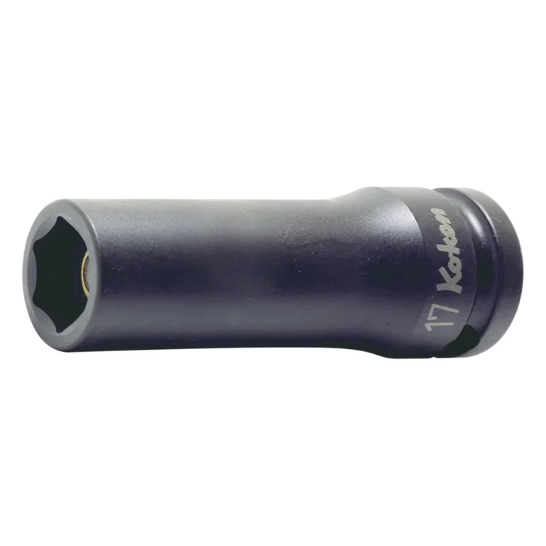 1/2'' 6-kant Schlagschrauber Nuss mit versenkbarem Magnet, 80 mm