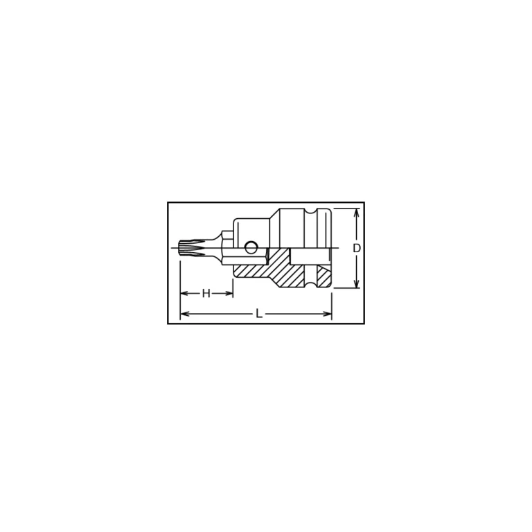 3/4'' Schlagschrauber Klingenhalter mit TORX®-Bit, 86 mm - Skizzen