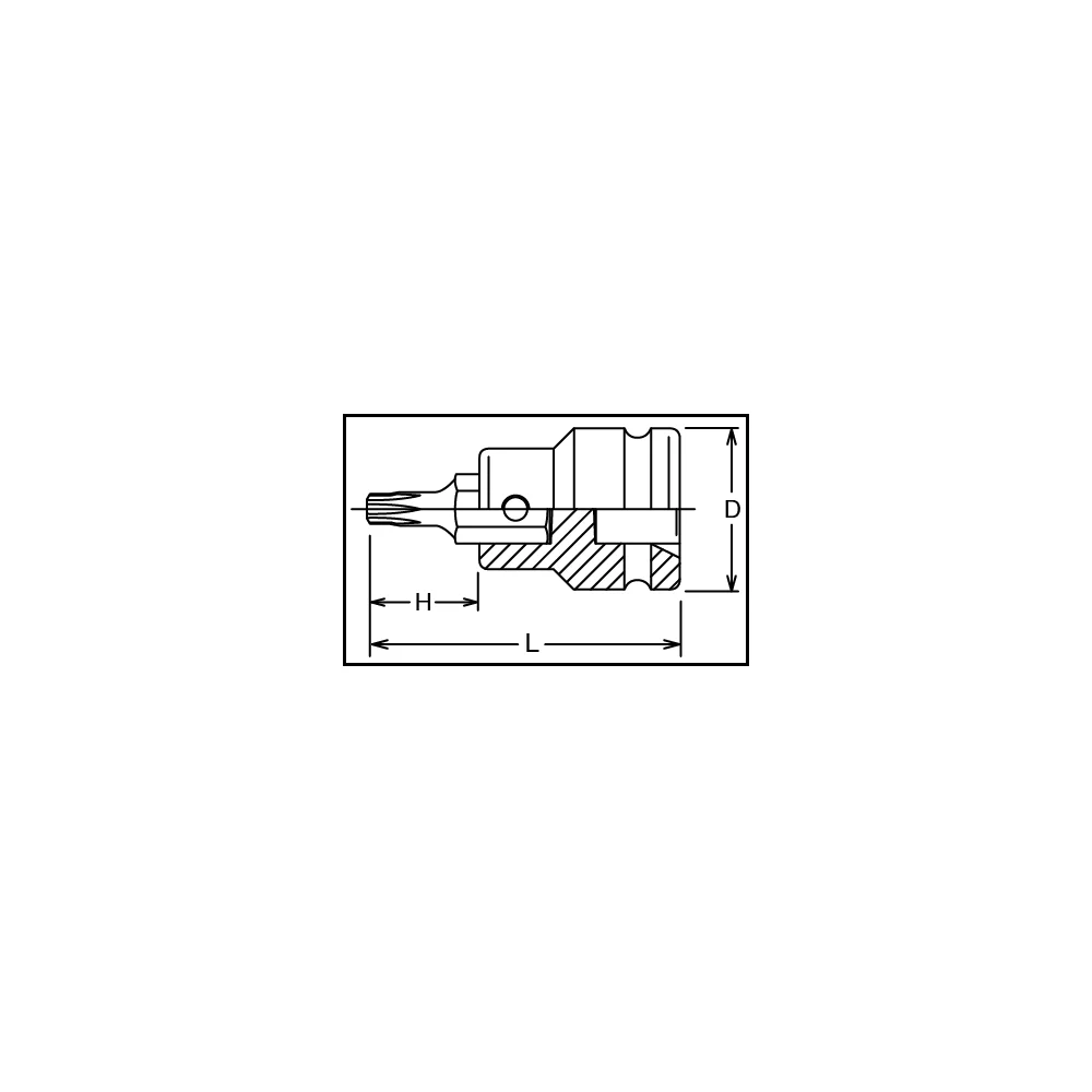 3/4'' Schlagschrauber Klingenhalter mit TORX®-Bit, 86 mm - Skizzen