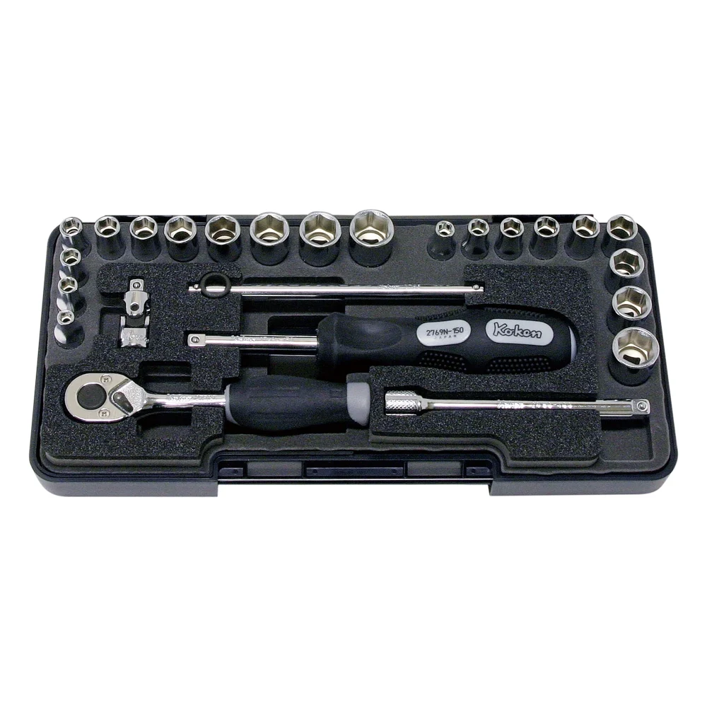 1/4'' Ratschensatz in Kunststoffkassette