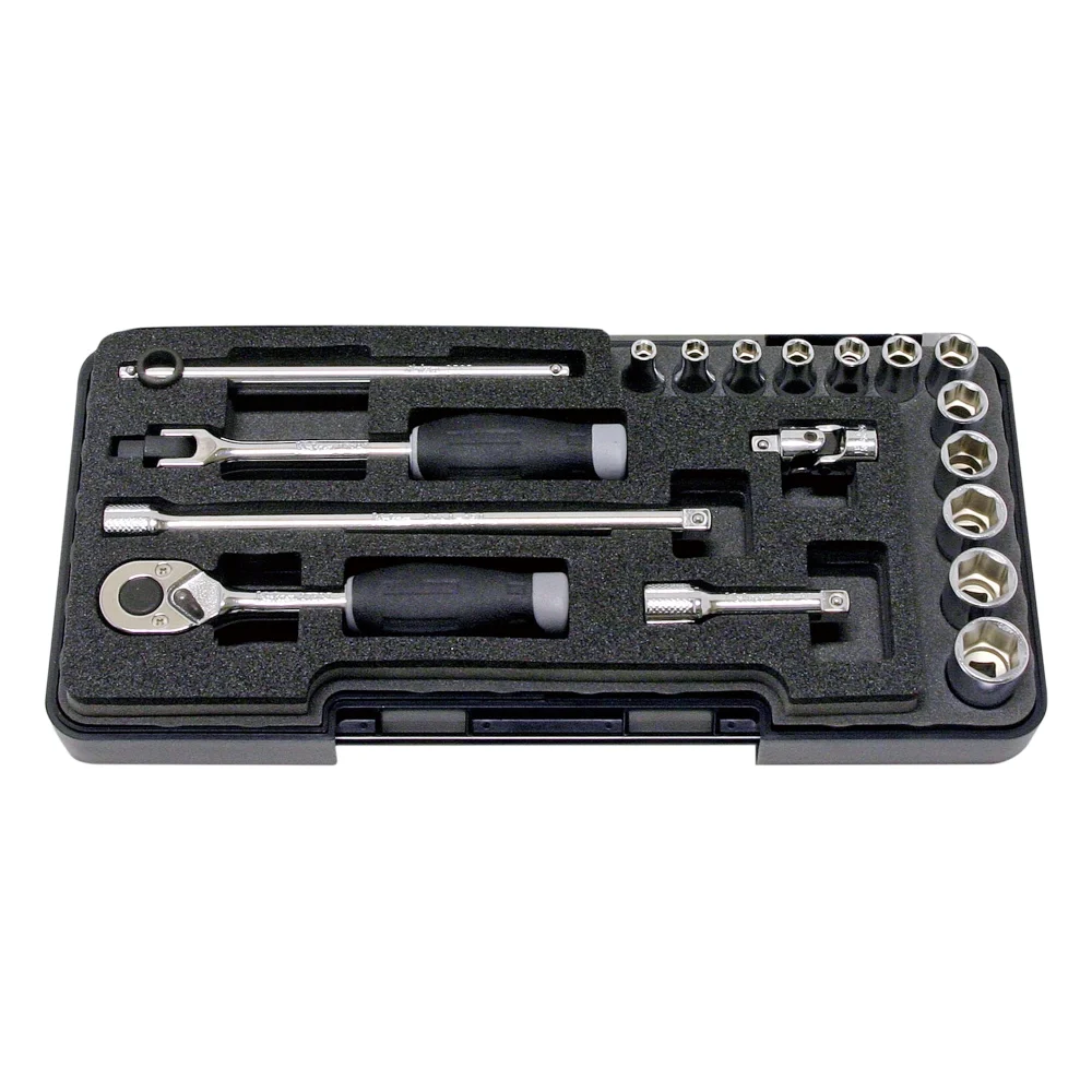 1/4'' Ratschensatz in Kunststoffkassette