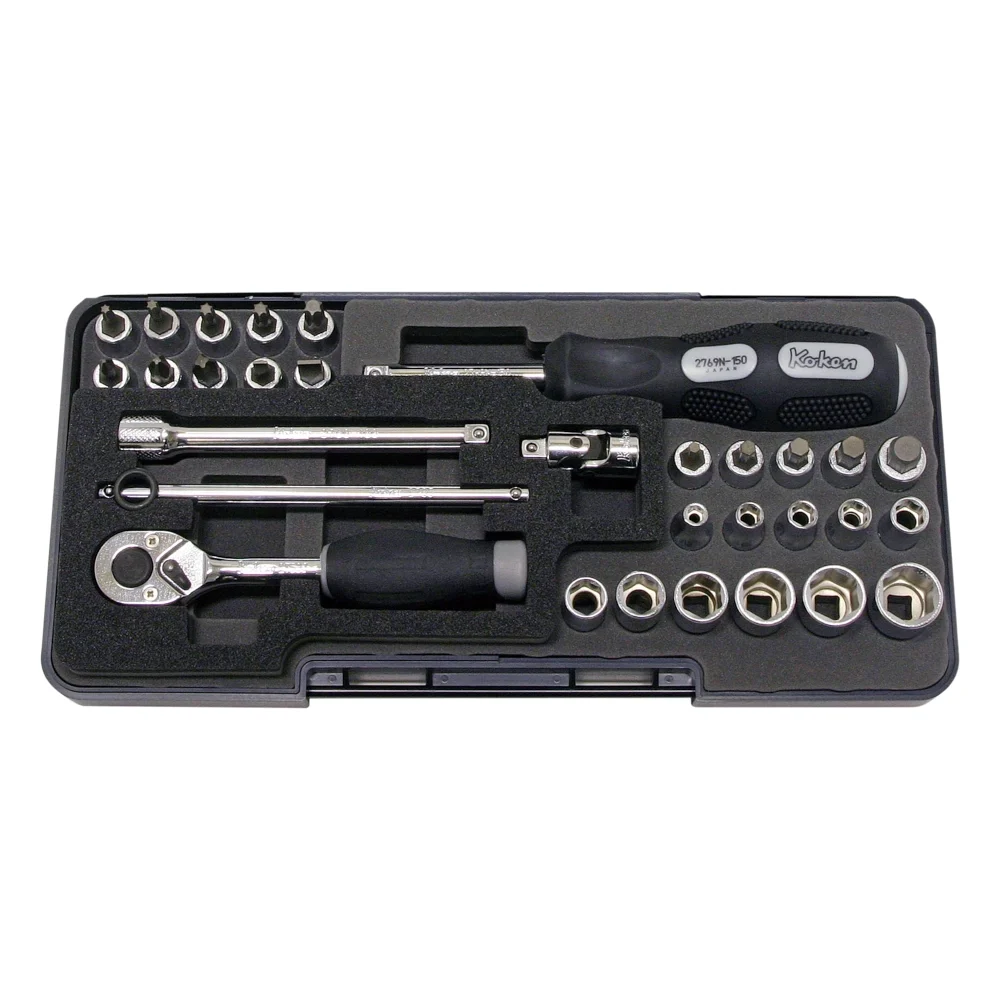 1/4″ Ratschensatz in Kunststoffkassette