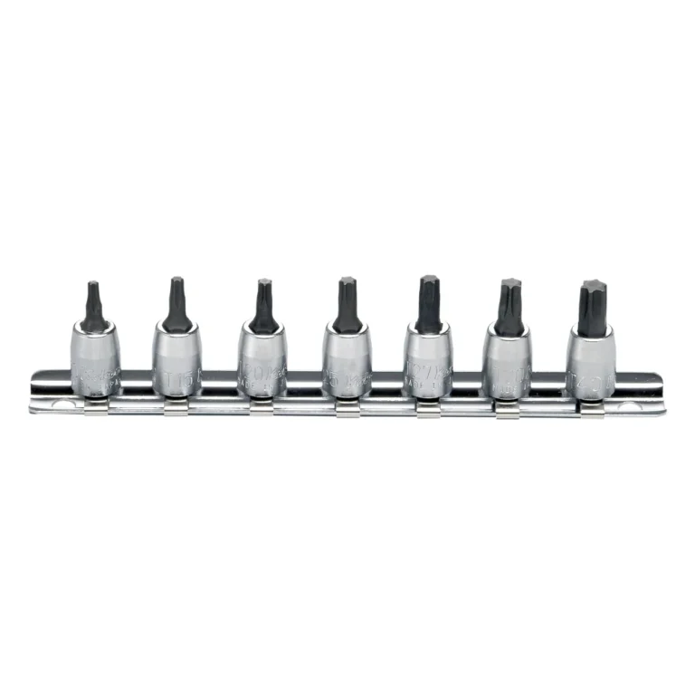 1/4'' Tamper-Resistant TORX®-Bitsatz, 7-teiliger Satz auf Halteschiene