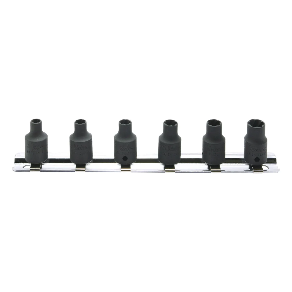 1/4″ Nuttwister, 6-teiliger Satz auf Halteschiene