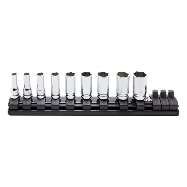 1/4'' 6-kant Nusssatz (mittel-lang), 9-teiliger Satz auf Magnetschiene, Z-SERIE