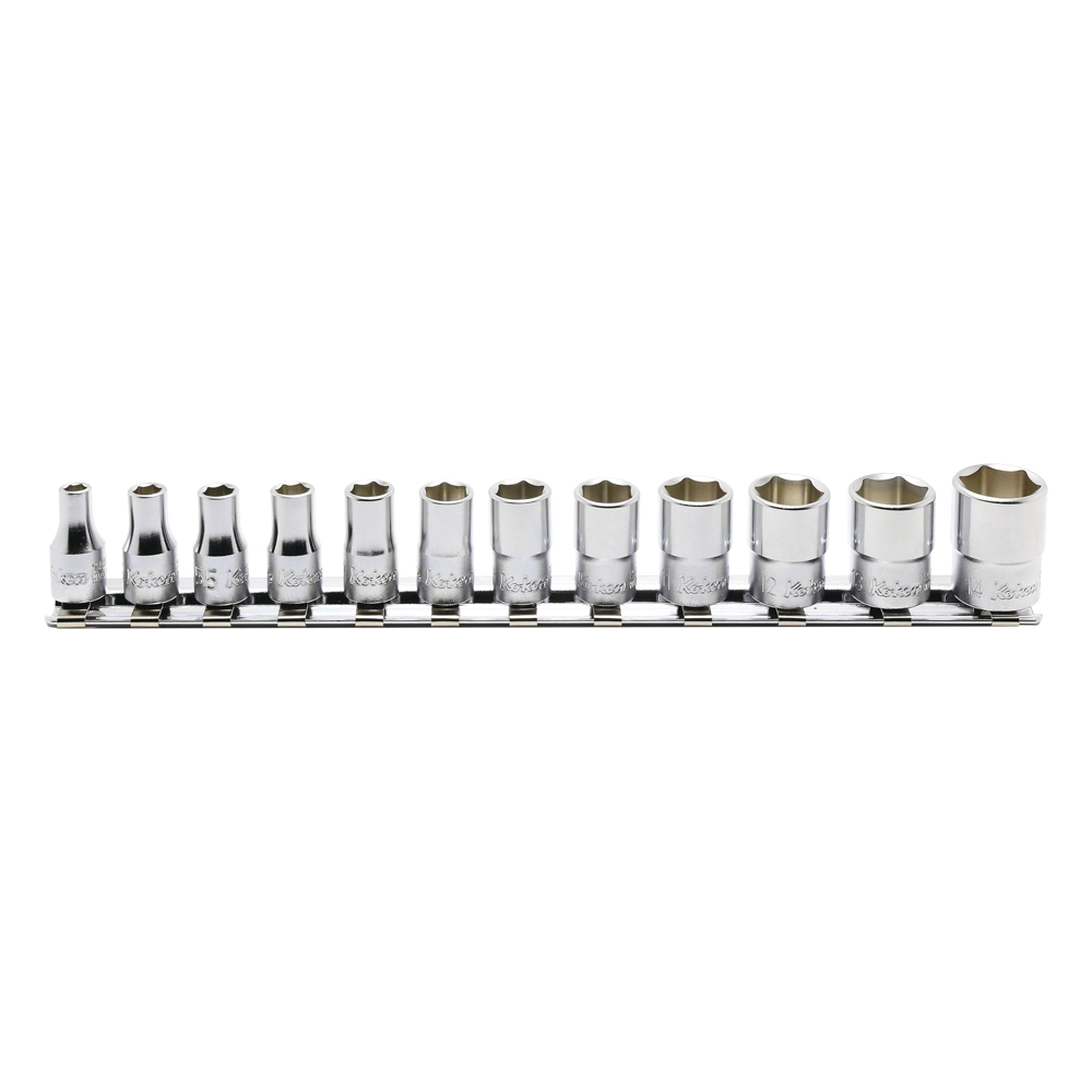 1/4” 12 kant nusssatz , 12 teiliger satz auf halteschiene