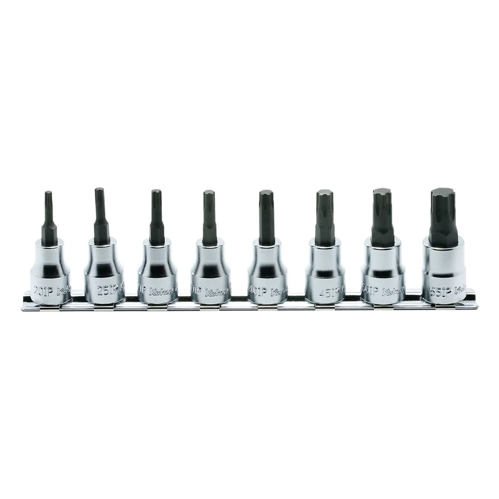 3/8'' TORXPLUS®-Bitsatz, 8-teiliger Satz auf Halteschiene