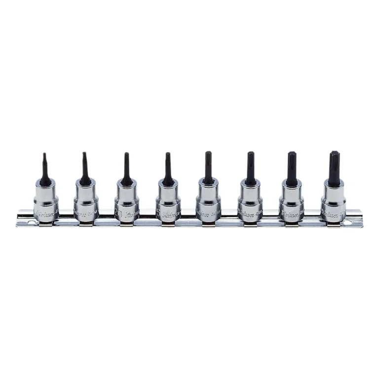 3/8'' TORX®-Bitsatz, 8-teiliger Satz auf Halteschiene