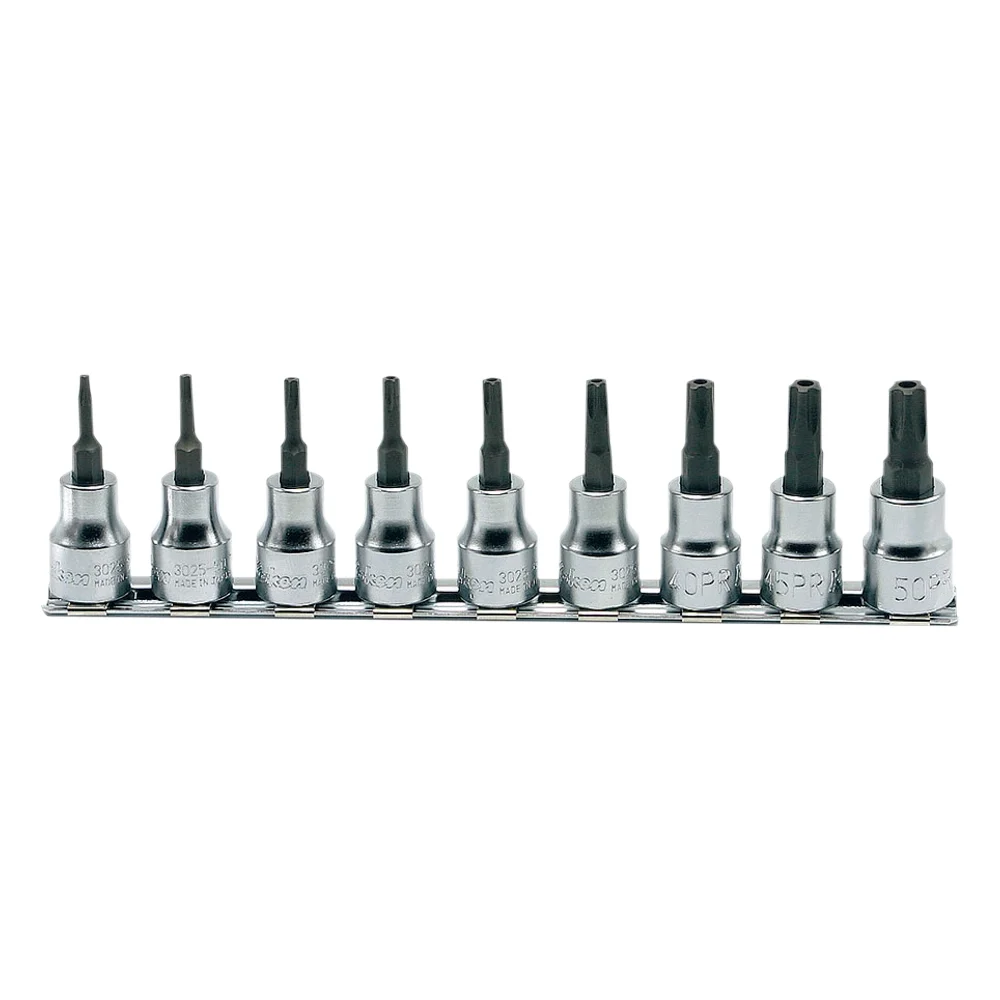 3/8'' Tamper-Resistant TORXPLUS®-Bitsatz, 9-teiliger Satz auf Halteschiene