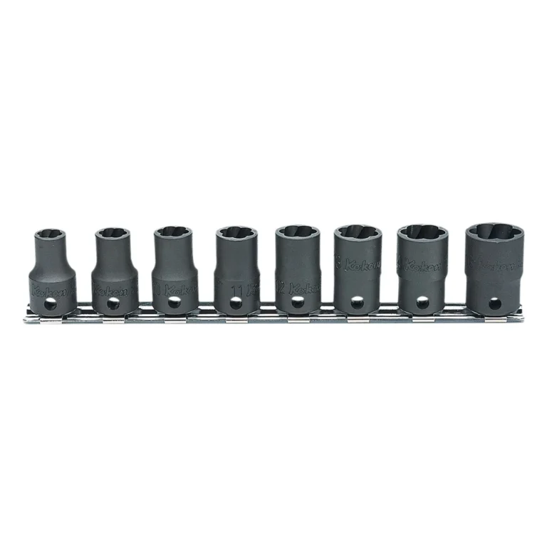 3/8″ Nuttwister, 8-teiliger Satz auf Halteschiene
