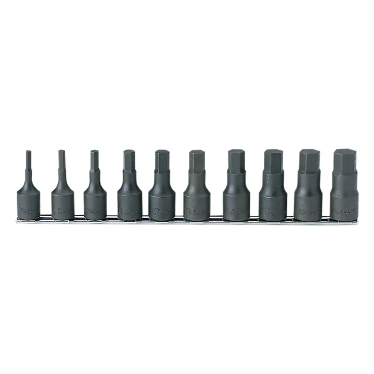 1/2″ Bitsatz Aussensechskant, 10-teiliger Satz auf Halteschiene