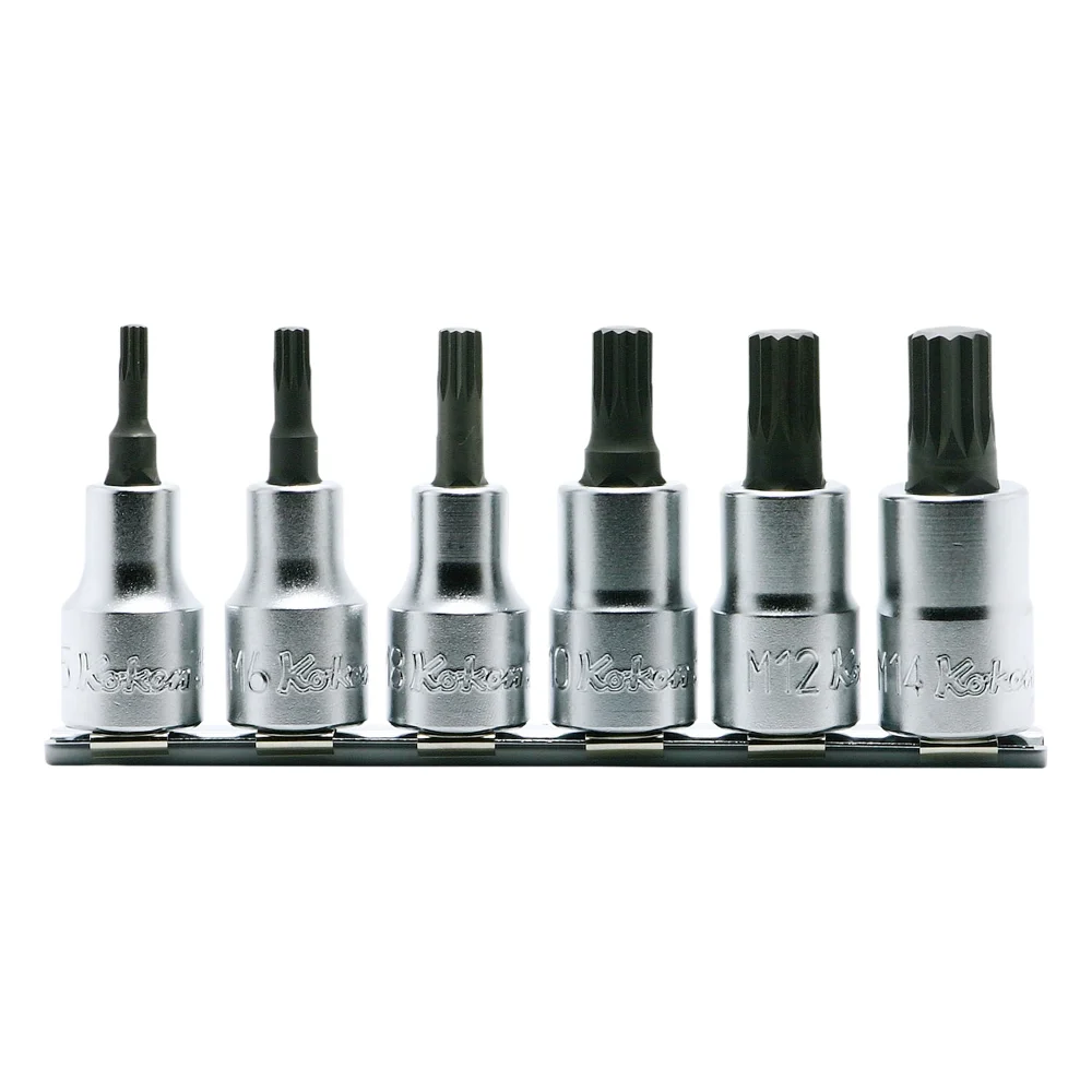1/2″ XZN-Bitsatz, 6-teiliger Satz auf Halteschiene