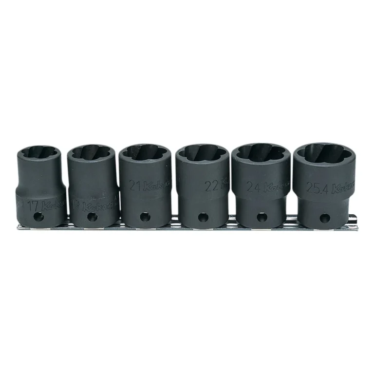 1/2″ Nuttwister, 6-teiliger Satz auf Halteschiene