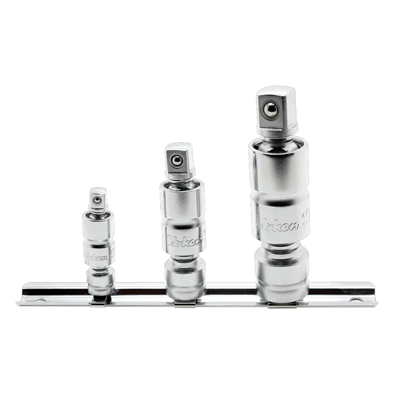 3 teiliger satz doppelgelenke 1/4″, 3/8″ und 1/2″ mit halterschiene, z serie